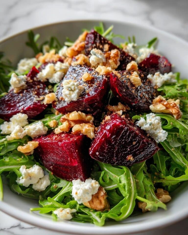 Roasted Beets and Arugula Salad with Feta and Walnuts Recipe