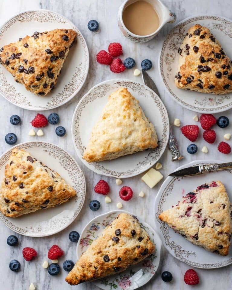Berry and Chocolate Chip Scones with Flaky Layers Recipe