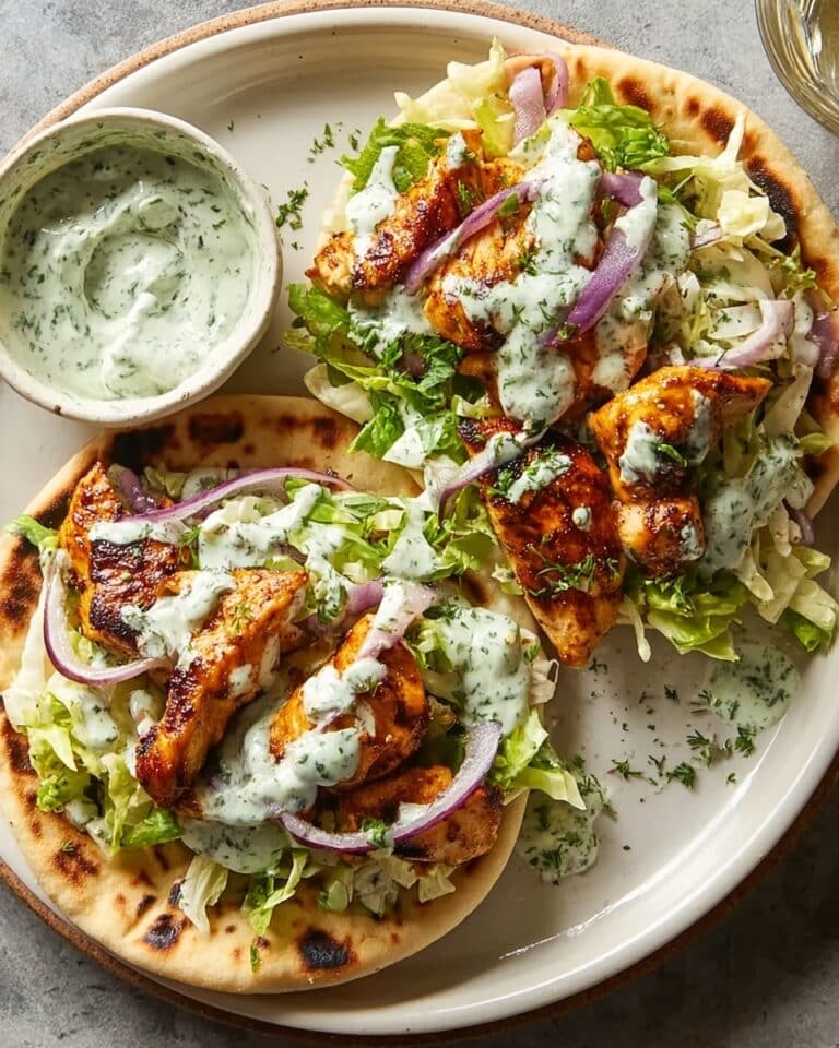 Sheet Pan Chicken Pitas with Herby Ranch Recipe