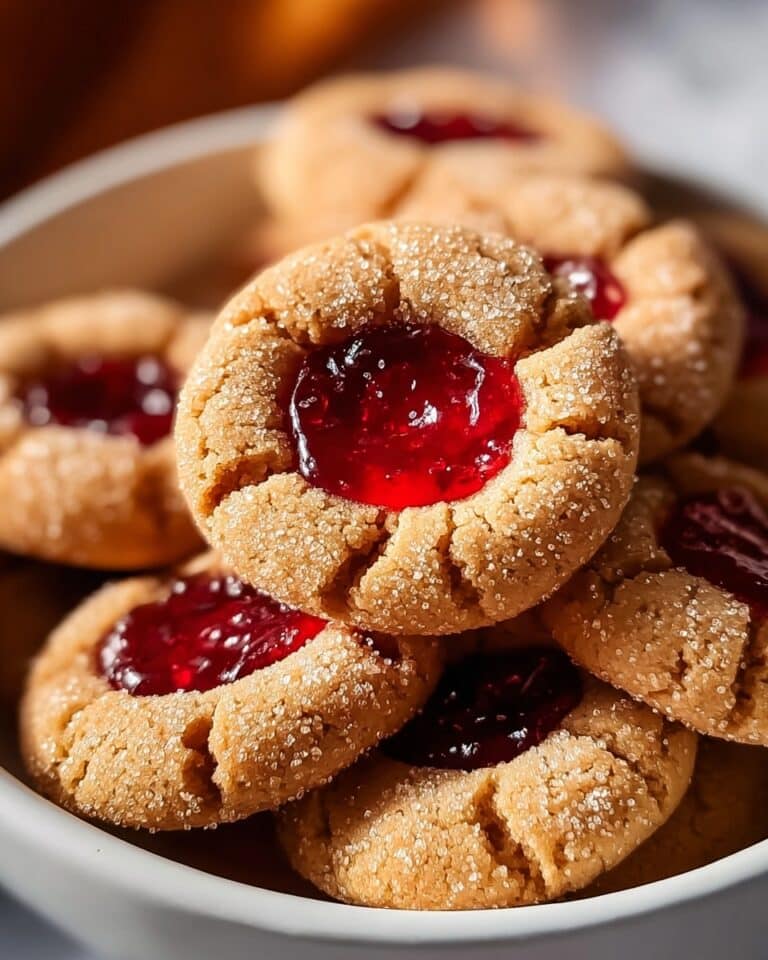 Gin Gingerbread Thumbprint Cookies with Cranberry Jam Recipe