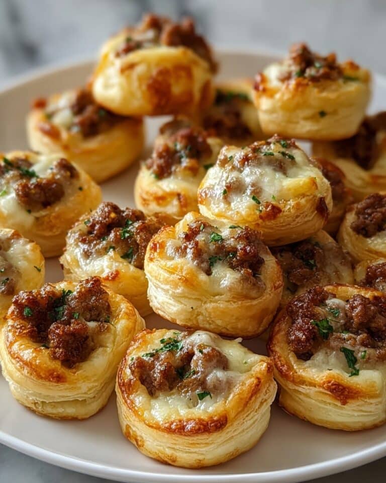 Cream Cheese Biscuit Bites with Sausage and Cheddar Recipe