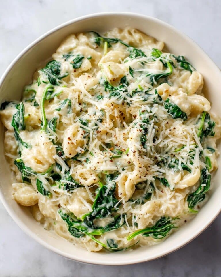 Creamy Garlic Spinach Orzo Recipe