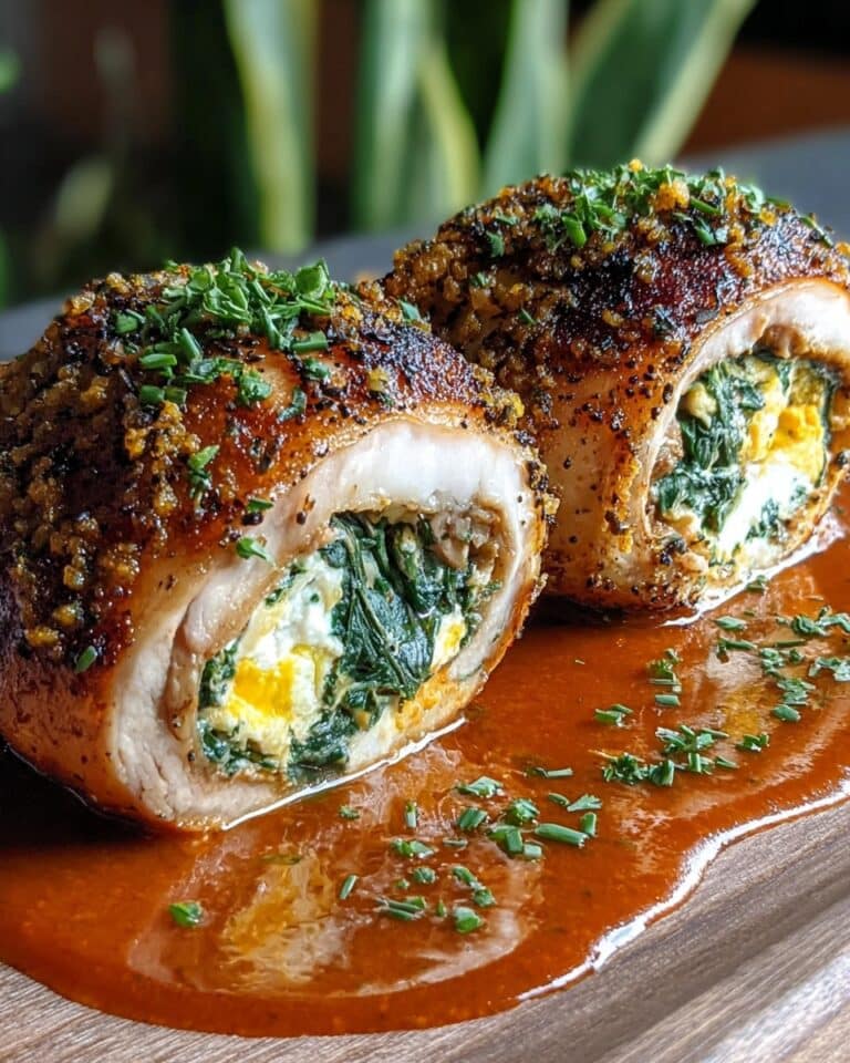 Herbed Ricotta Stuffed Chicken Rolls Recipe