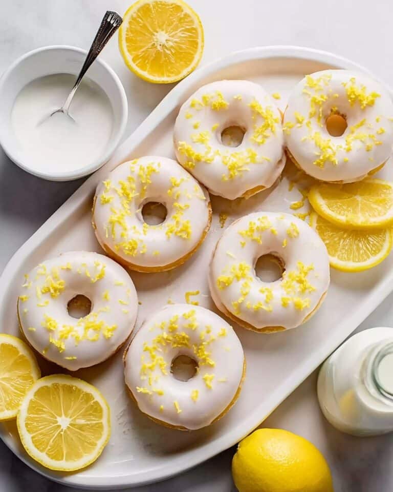 Lemon Vanilla Protein Donuts with Glaze Recipe