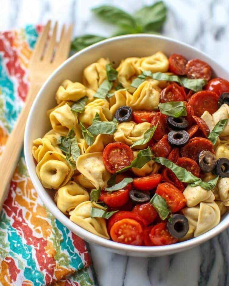 Roasted Red Pepper and Parmesan Tortellini Salad Recipe
