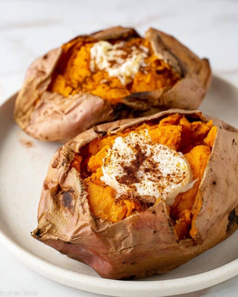 Air Fryer Baked Sweet Potatoes with Whipped Cinnamon Butter Recipe