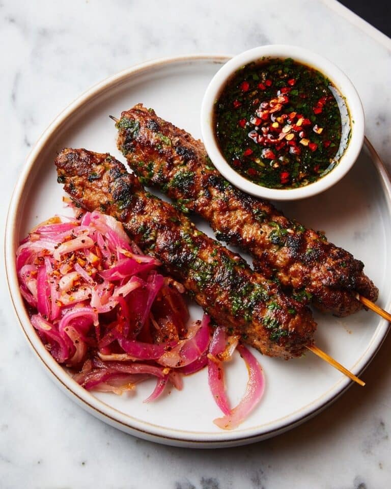 Seekh Kebab with Mint Chutney Recipe