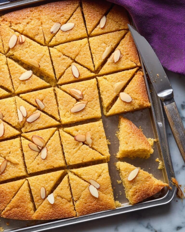 Syrup-Soaked Semolina Cake (Namoura) Recipe