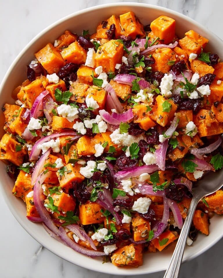 Sweet Potato Salad with Cranberries, Feta, and Parsley Recipe