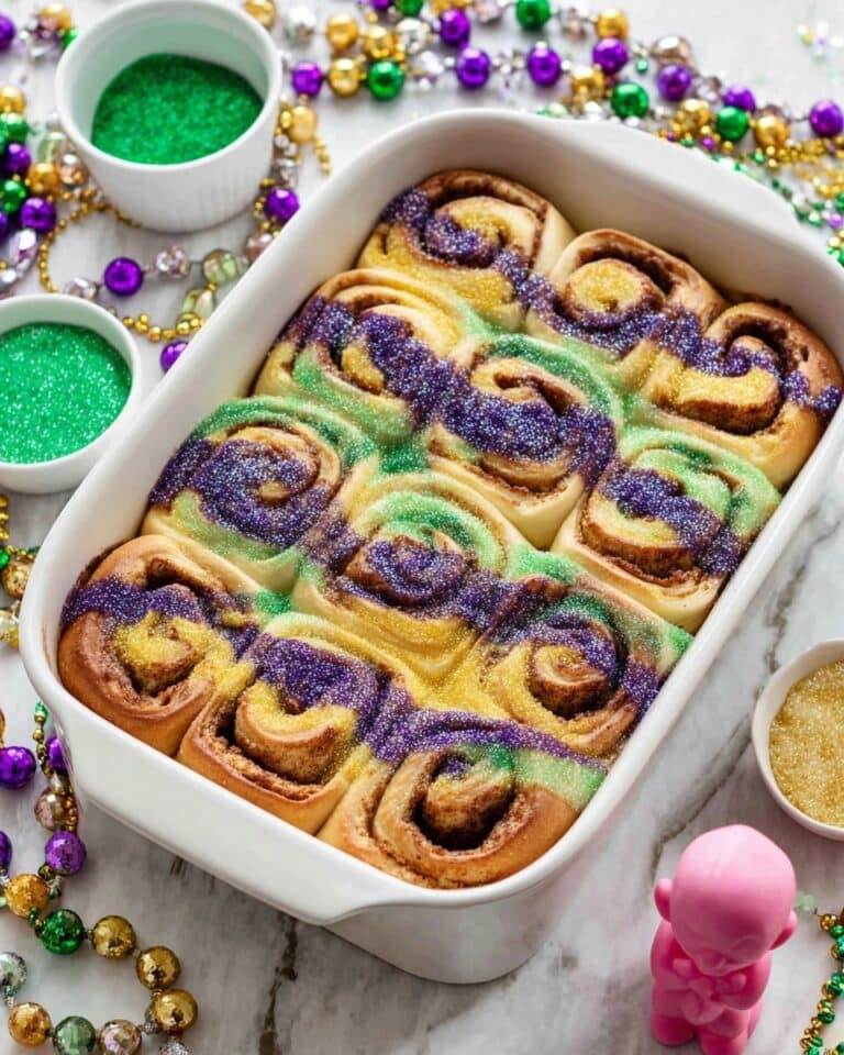 King Cake Cinnamon Rolls Recipe