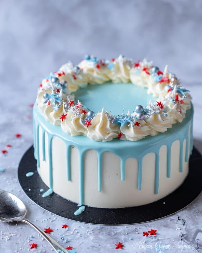 Red, White and Blue Ice Cream Cake Recipe