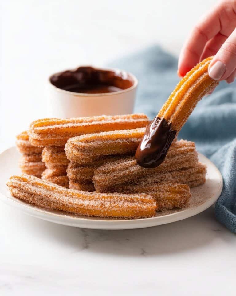 Churros with Cinnamon Sugar Coat and Mexican Chocolate Sauce Recipe